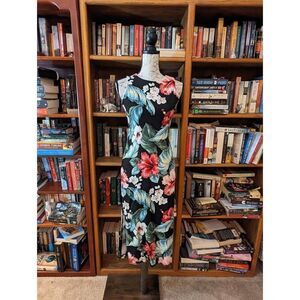 Iolani made in Hawaii vintage aloha dress sleeveless midi sz petite